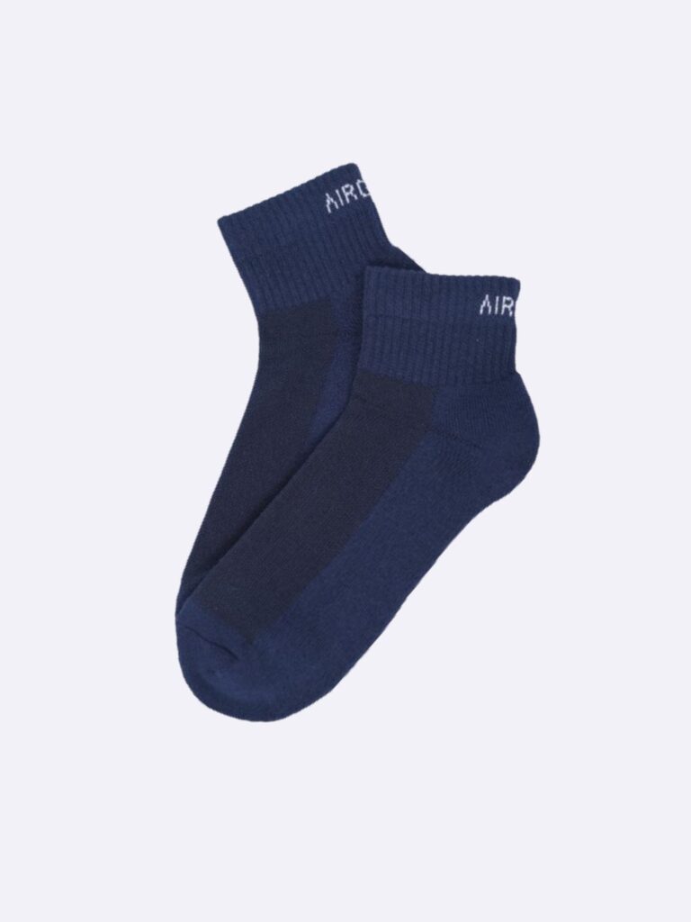 AirGarb Cotton Cushioned High Ankle Socks - Navy Blue - Air Garb®