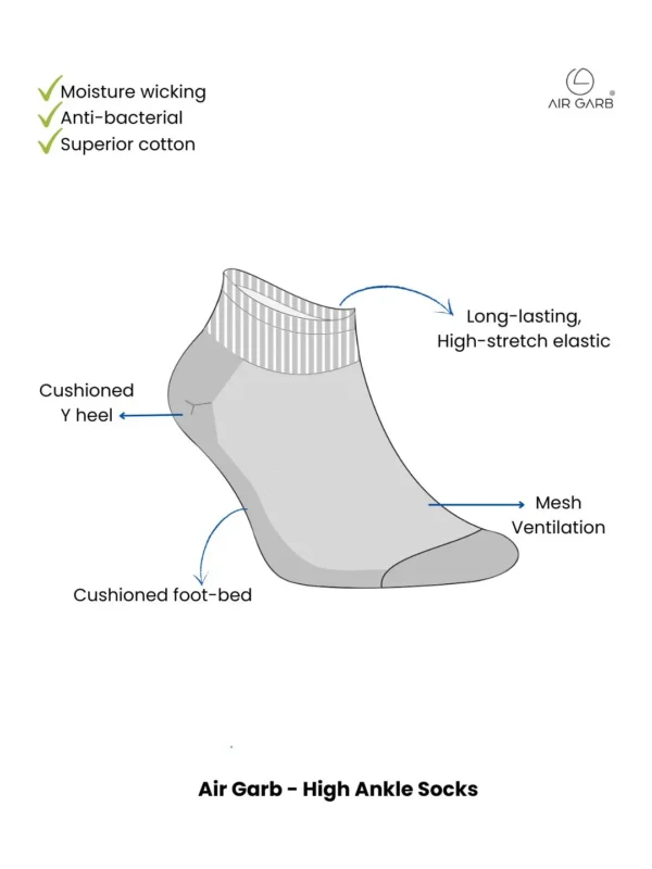 Ankle socks for men ankle socks for women cotton socks for men cotton socks for women office socks home casual socks cushion soft comfort denim blue