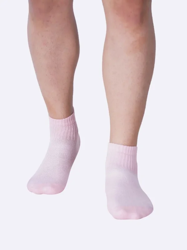 ankle socks pink socks women men cotton ankle socks cushion socks soft