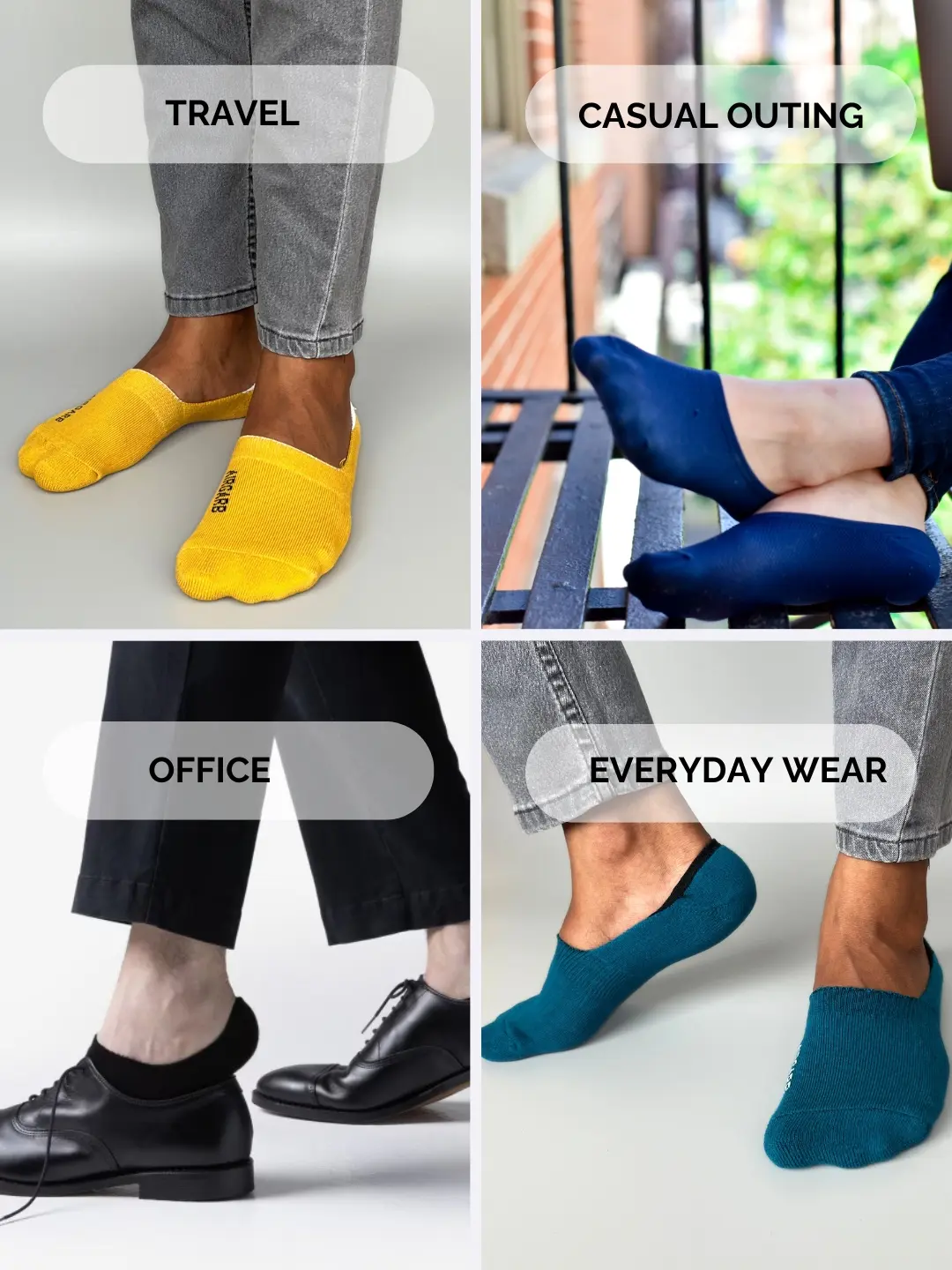 Comfortable and durable low-cut loafer socks with cushioned padding, made from a breathable cotton blend to keep feet dry and comfy while remaining hidden inside shoes or loafers.