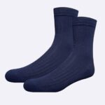 airgarb cotton comfort crew premium socks navy blue