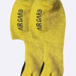 airgarb cotton loafer socks lime yellow side view