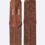 airgarb soft cotton comfort premium crew brown men women front back flat view socks