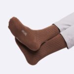 airgarb soft cotton comfort premium crew brown men women socks