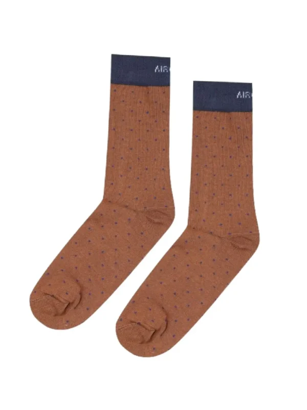 Premium cotton socks cushion socks brown socks dress socks formal socks brown office socks soft luxury bed socks navy blue polka dots style stylish design