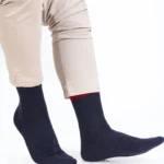 Premium cotton socks cushion socks navy blue socks dress socks formal socks navy blue office socks soft luxury bed socks red polka dots style stylish design