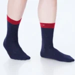 Premium cotton socks cushion socks navy blue socks dress socks formal socks navy blue office socks soft luxury bed socks red polka dots style stylish design