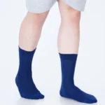 Premium cotton socks cushion socks blue socks dress socks formal socks blue office socks soft luxury bed socks rib stripe style