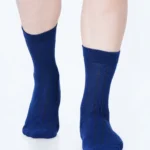 Premium cotton socks cushion socks blue socks dress socks formal socks blue office socks soft luxury bed socks rib stripe style