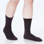 Premium cotton socks cushion socks brown socks dress socks formal socks brown office socks soft luxury bed socks rib stripe style