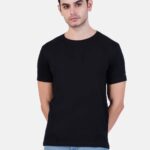 Round Neck Tshirt Black Cotton Tshirt for men and women for summer breathable cool soft fine fabric