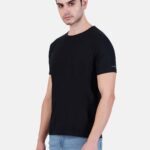 Round Neck Tshirt Black Cotton Tshirt for men and women for summer breathable cool soft fine fabric