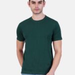 Round Neck Tshirt Green Cotton Tshirt for men and women for summer breathable cool soft fine fabric