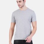 Round Neck Tshirt Grey Cotton Tshirt for men and women for summer breathable cool soft fine fabric