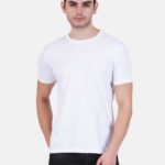 Round Neck Tshirt White Cotton Tshirt for men and women for summer breathable cool soft fine fabric