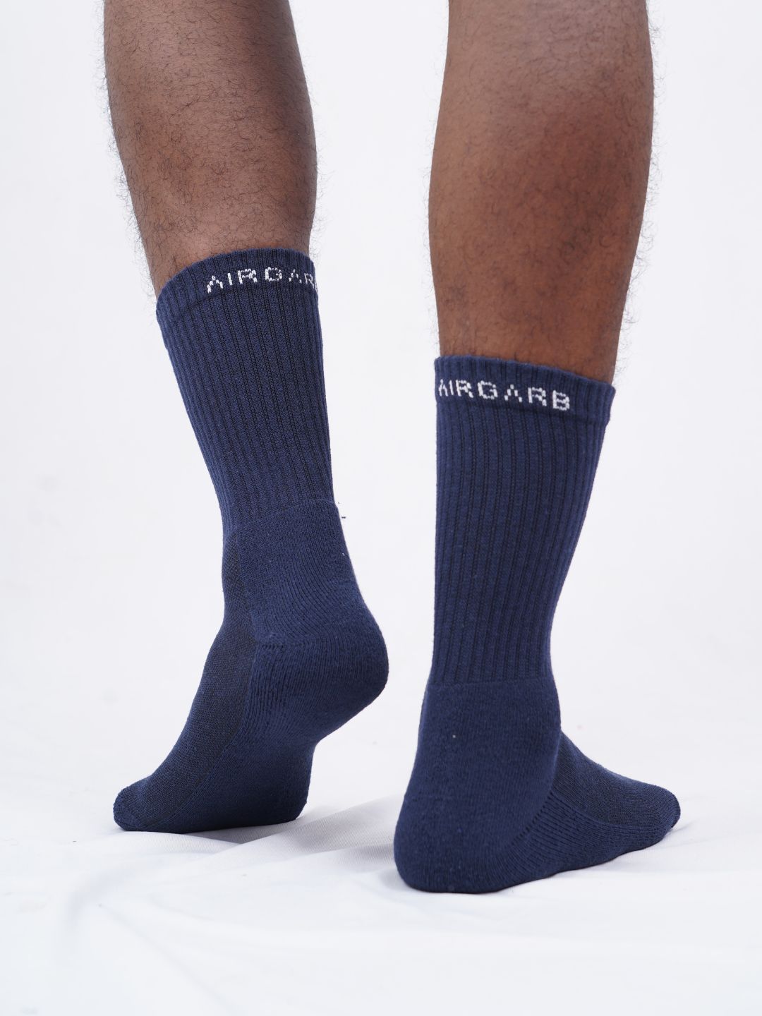 Blue Crew Socks with Cushioning - Air Garb for Men and Women