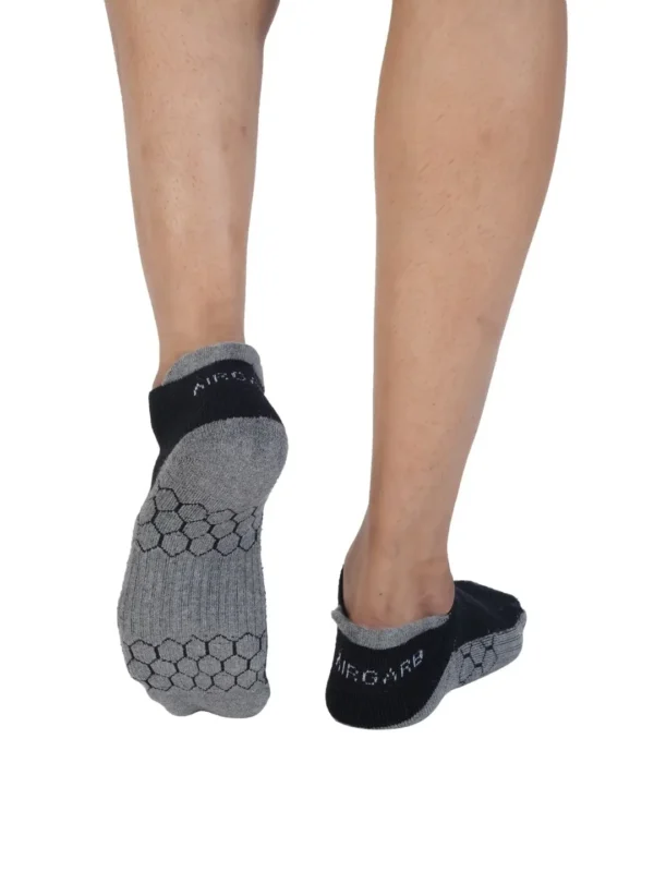 Set of three unisex compression sports socks suitable for men and women, crafted by Air Garb to optimize athletic performance and comfort.