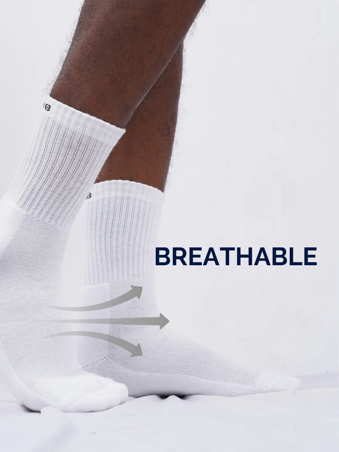 Breathable, moisture-wicking socks designed for all-day comfort at work.