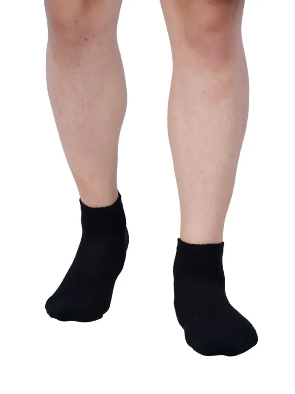 Two pairs of premium high ankle socks with cushioning, packaged together for convenience, brought to you by Air Garb.