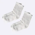 Two pairs of crew length cotton socks with cushioning for men and women by Air Garb, ideal for comfort and style.