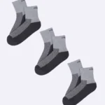 Combo pack containing two pairs of premium cotton high ankle socks with cushioning, designed for comfort and support by Air Garb.