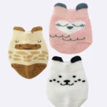 Soft cotton socks for baby boys and girls featuring cute animal patterns, ideal for comfort and style.