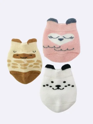 Soft cotton socks for baby boys and girls featuring cute animal patterns, ideal for comfort and style.