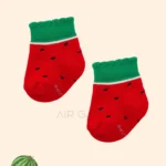 The playful designs feature watermelon slices, cherries, and pineapples, making this gift set perfect for active toddlers.