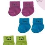 High-quality baby socks made from a refined cotton blend, featuring a snug and comfortable fit. The cushioned design keeps little feet warm in winter.