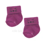 The package includes 3 pairs of super soft, breathable socks with gentle elastic cuffs, showcasing playful kitten designs in various colors.