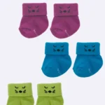 High-quality baby socks made from a refined cotton blend, featuring a snug and comfortable fit. The cushioned design keeps little feet warm in winter.