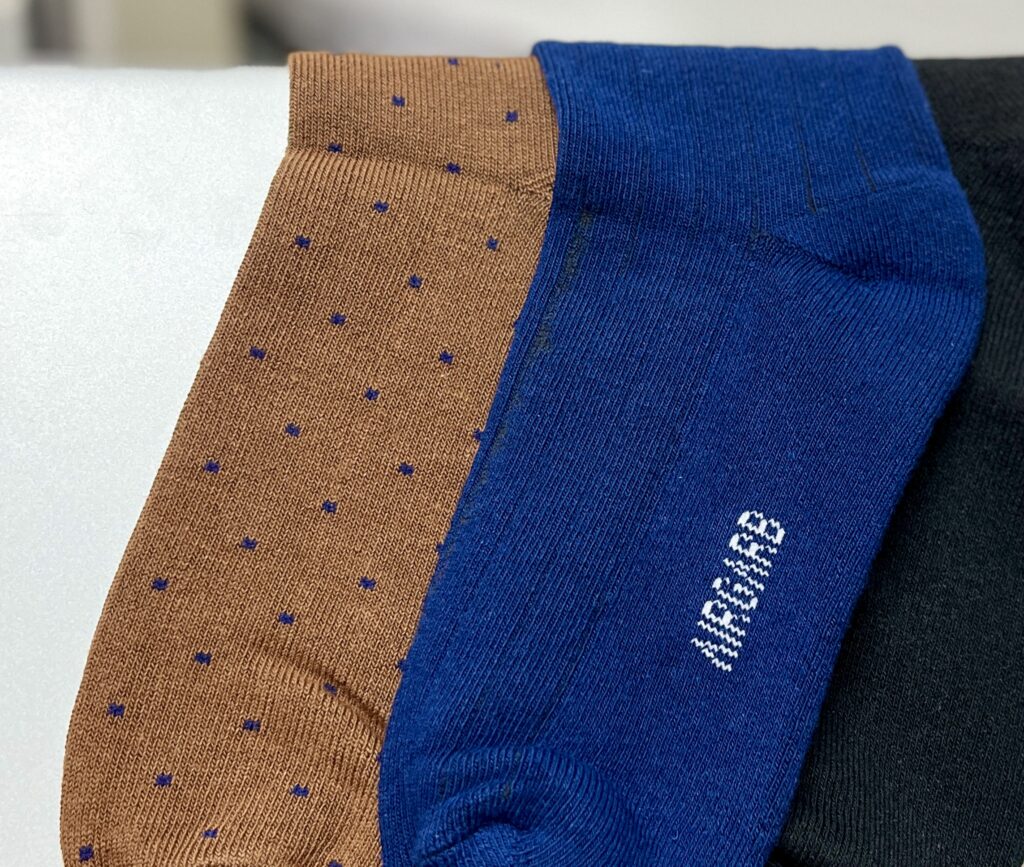 Air Garb Dress socks office socks works socks crew brown blue navy black classy minimal small designs dots 1