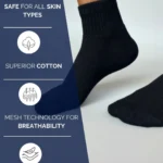 Comfortable high ankle socks designed for sports, running, and everyday wear, providing support and breathability.