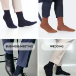 Men’s formal dress socks made from a soft cotton blend, offering comfort and style. Perfect for office wear, formal events, or daily use.