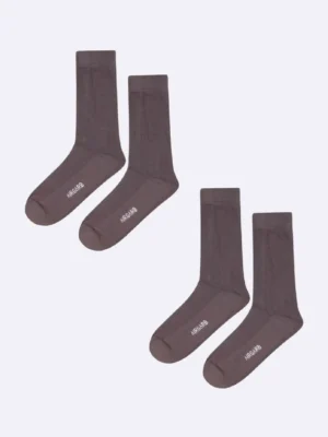 Premium cotton crew dress socks for men and women, featuring a sleek and stylish design, ideal for formal and everyday wear.