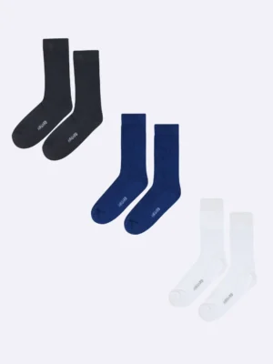 Premium Cotton Crew Socks for Men and Women, Pack of 4 Pairs - Soft, Comfortable, and Durable Socks in White and Black Colors, Perfect for Everyday Wear or Casual Outfits.