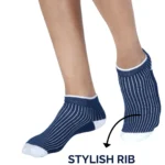 Soft and high-quality ribbed ankle socks for comfort all day long.